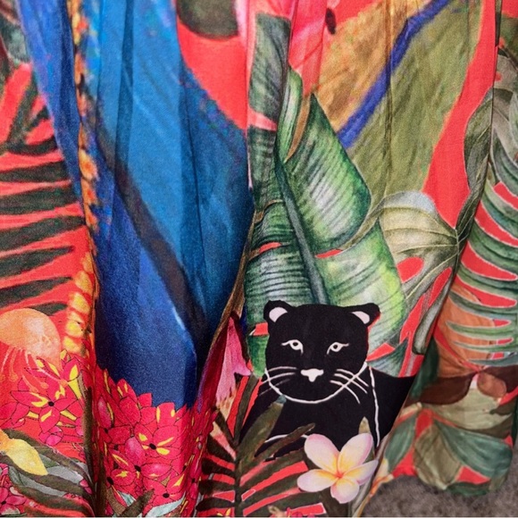 Rachel Zoe Tropical Maxi Skirt | Jungle Print | Size M | Boho Resortwear - Picture 7 of 9